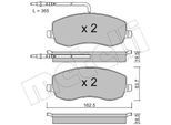METELLI Bremsbelagsatz, Scheibenbremse 2208470 für Citroën Fiat LANCIA