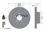 TEXTAR Bremsscheibe 92071405 316mm 28mm für BMW