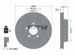 TEXTAR Bremsscheibe PRO 92203303 302mm 28mm für JEEP