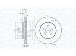 MAGNETI MARELLI Bremsscheibe 360406069701 319mm 28mm für TOYOTA LEXUS