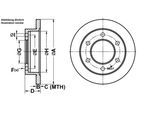 ATE Bremsscheibe 24011201451 voll 266mm 12mm für ISUZU