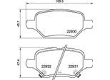 BREMBO Bremsbelagsatz, Scheibenbremse p59099 für Vaughall BUICK (SGM) GMC CHEVROLET