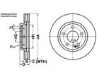 ATE Bremsscheibe PowerDisc 24032201991 belüftet 270mm 22mm für Mercedes
