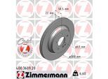 ZIMMERMANN Bremsscheibe COAT Z 400360920 Hinterachse belüftet 300mm 22mm für Mercedes