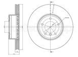 METELLI Bremsscheibe 230805c belüftet 324mm 30mm für BMW