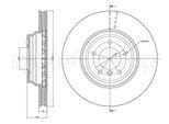 METELLI Bremsscheibe 230874c belüftet 348mm 30mm für BMW