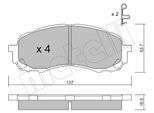 METELLI Bremsbelagsatz, Scheibenbremse 2207620 für Subaru