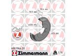 ZIMMERMANN Bremstrommel 600196420 Hinterachse für VAG