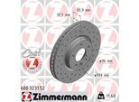 ZIMMERMANN Bremsscheibe SPORT COAT Z 600323152 Vorderachse Gelocht 333mm 32mm für VAG