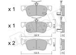 METELLI Bremsbelagsatz, Scheibenbremse 2211310 für HONDA