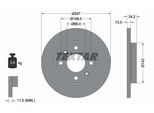 TEXTAR Bremsscheibe PRO 92092803 247mm 13mm für Citroën Peugeot