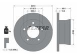 TEXTAR Bremsscheibe 92137603 272mm 16mm für Mercedes VW