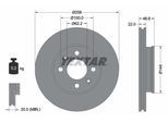 TEXTAR Bremsscheibe PRO 92164703 256mm 22mm für KIA