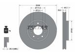 TEXTAR Bremsscheibe PRO 92180803 296mm 28mm für MAZDA