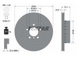 TEXTAR Bremsscheibe PRO+ 92269725 zweiteilig 330mm 24mm für BMW