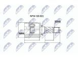 NTY Gelenksatz, Antriebswelle npwsb001 getriebeseitig für Subaru