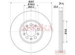 ASHIKA Bremsscheibe 60000901c Vorderachse belüftet 288mm 25mm für VAG VW Skoda