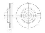 METELLI Bremsscheibe 231579c belüftet 276mm 26mm für MITSUBISHI