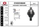 EAI Gelenksatz, Antriebswelle cv22338ak für VAG