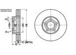 ATE Bremsscheibe 24032501151 belüftet 282mm 25mm für VAG
