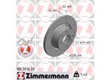 ZIMMERMANN Bremsscheibe 180301620 Hinterachse voll 276mm 14mm für Citroën