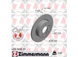 ZIMMERMANN Bremsscheibe 400368020 Hinterachse voll 276mm 9mm für Mercedes