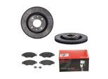 BREMBO Bremsensatz, Scheibenbremse 142055028 Vorderachse Geschlitzt 266mm 22mm für Citroën Peugeot DS Opel FENGSHEN Fiat Vaughall RENAULT (DF