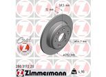 ZIMMERMANN Bremsscheibe COAT Z 280317220 Hinterachse voll 282mm 12mm für HONDA