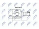 NTY Gelenksatz, Antriebswelle npwfr003 getriebeseitig