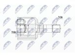 NTY Gelenksatz, Antriebswelle npwpe024 Vorderachse links für Citroën/Peugeot