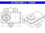 ATE Ausgleichsbehälter, Bremsflüssigkeit 03350888013 für BMW