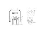 FEBI BILSTEIN Federbalg, Luftfederung 39990 200mm für Mercedes