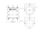 FEBI BILSTEIN Federbalg, Luftfederung 109043 232mm