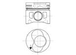 KOLBENSCHMIDT Kolben 99742700 für Zylinder 1-2 VW