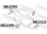 FEBEST Lagerung, Motor nmj31fr vorne für NISSAN