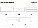 GLYCO Kurbelwellenlager h10765025mm für Ford