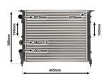 VAN WEZEL Kühler, Motorkühlung 43002118 für RENAULT
