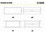 GLYCO Kurbelwellenlager h11895std für ROVER