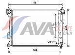 AVA QUALITY COOLING Kühler, Motorkühlung hy2428 für HYUNDAI