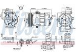 NISSENS Kompressor, Klimaanlage 890698 für Ford