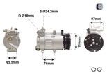 VAN WEZEL Kompressor, Klimaanlage 1801k001 für Ford