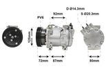 VAN WEZEL Kompressor, Klimaanlage 4300k468 für RENAULT