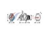 AVA QUALITY COOLING Kompressor, Klimaanlage msak530 für Mercedes