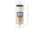 UFI Luftfilter 2793100 Filtereinsatz 313mm für SANTANA Fiat