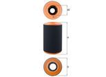 MAHLE Luftfilter lx3353 Filtereinsatz 303mm für Fiat Peugeot