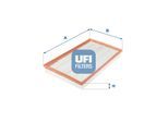 UFI Luftfilter 3065800 Filtereinsatz 43mm für Mercedes