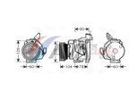 AVA QUALITY COOLING Kompressor, Klimaanlage toak437 für TOYOTA