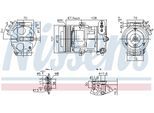 NISSENS Kompressor, Klimaanlage 890663 für Opel Vaughall