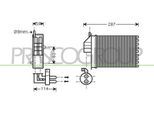 PRASCO Wärmetauscher, Innenraumheizung ft019h001 für Fiat