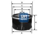 UFI Ölfilter 2348200 Anschraubfilter 82mm Gewindemaß1 1/2-16 UNF für VAG MWM